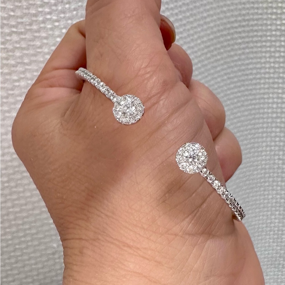 natural diamonds Cuff Bracelet.